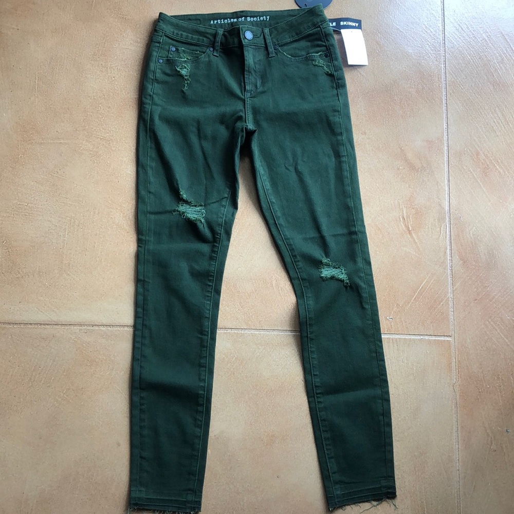 Dark Green Jeans from Articles of Society